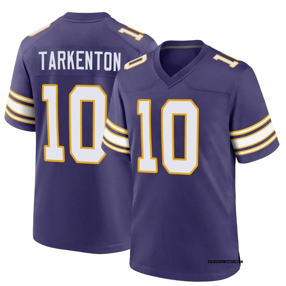 Game Purple Youth Fran Tarkenton Minnesota Vikings Classic Jersey