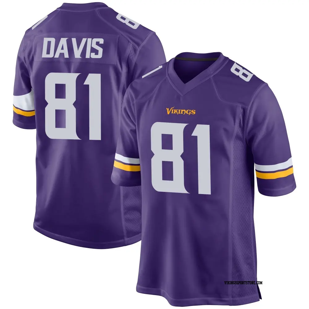 Game Purple Youth Joaquin Davis Minnesota Vikings Team Color Jersey