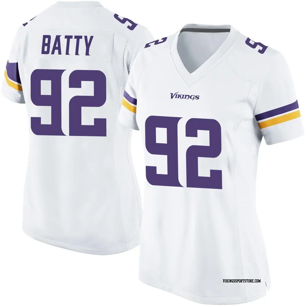 Game White Women's Tyler Batty Minnesota Vikings Jersey