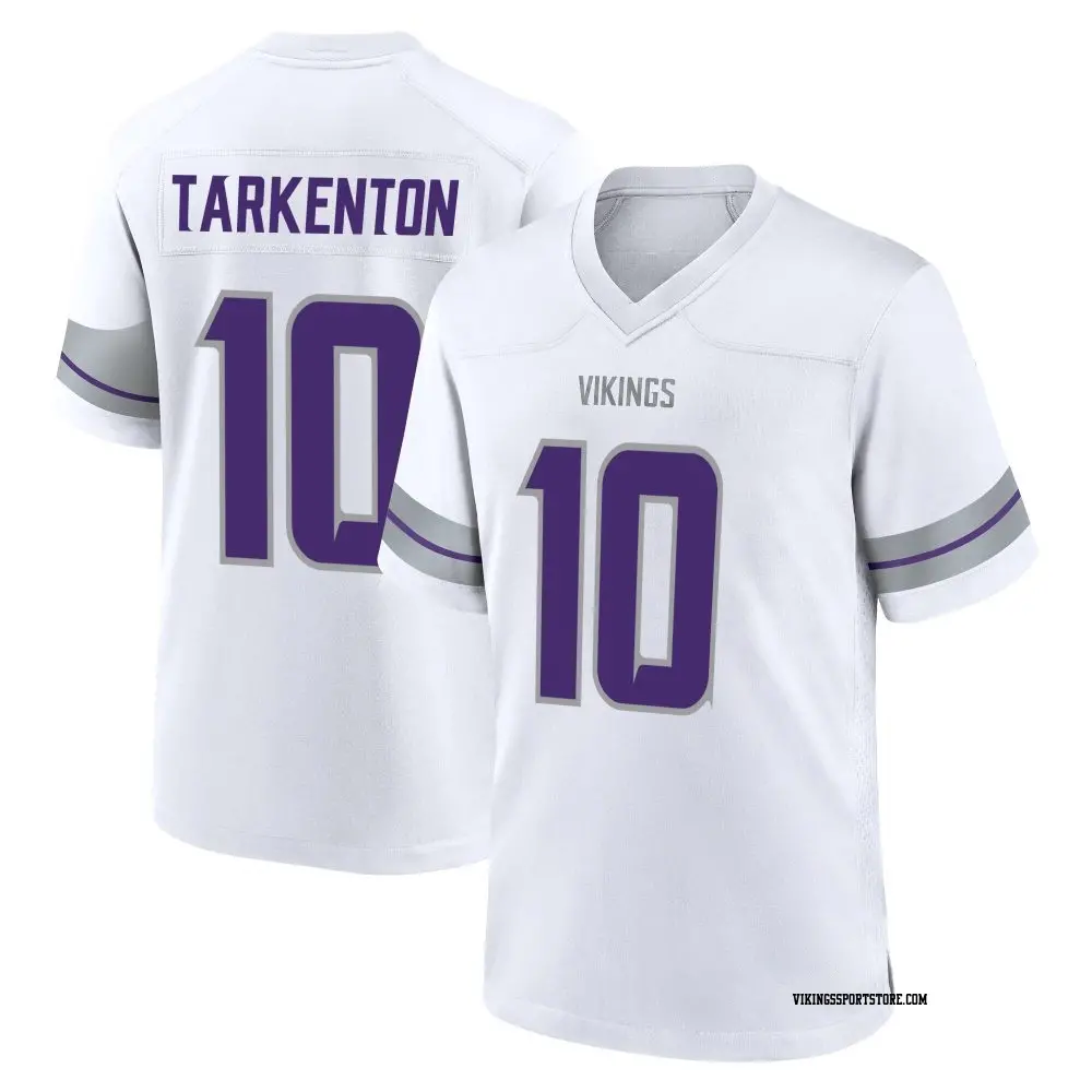 Game White Youth Fran Tarkenton Minnesota Vikings Alternate Jersey
