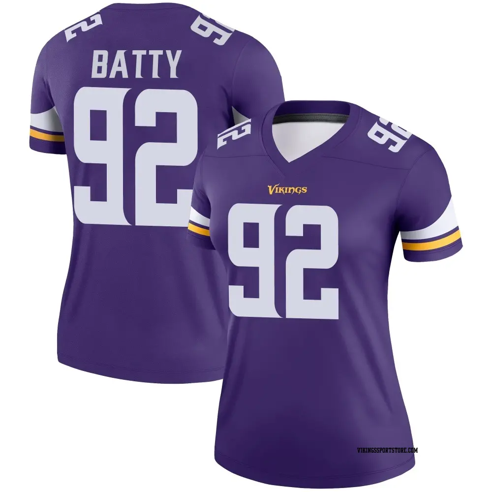 Legend Purple Women's Tyler Batty Minnesota Vikings Jersey