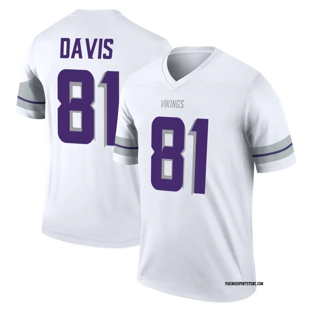 Legend White Youth Joaquin Davis Minnesota Vikings Alternate Jersey