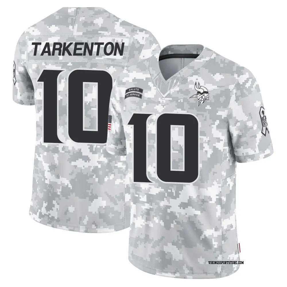 Limited Arctic Camo Men's Fran Tarkenton Minnesota Vikings 2024 Salute to Service Jersey