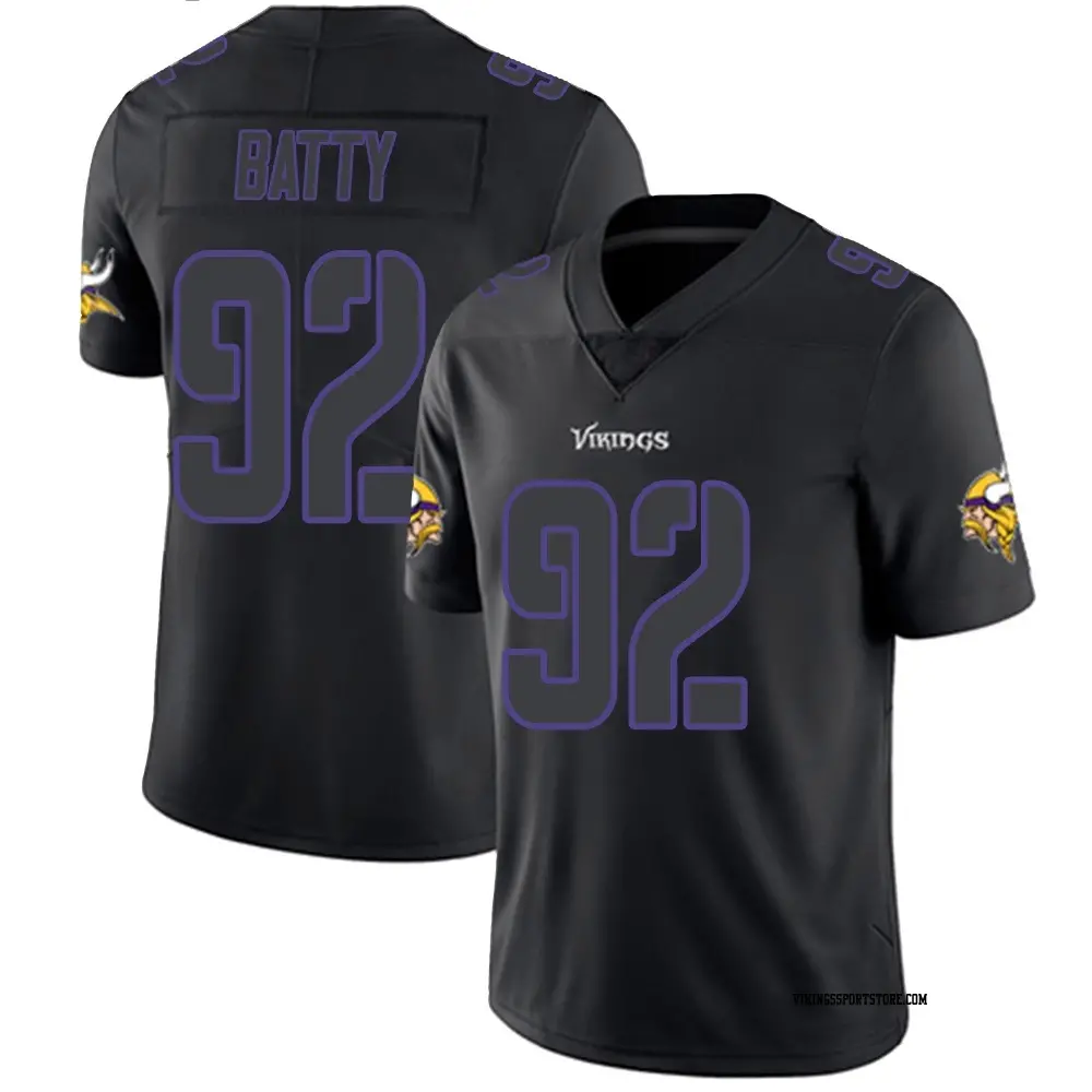 Limited Black Impact Men's Tyler Batty Minnesota Vikings Jersey