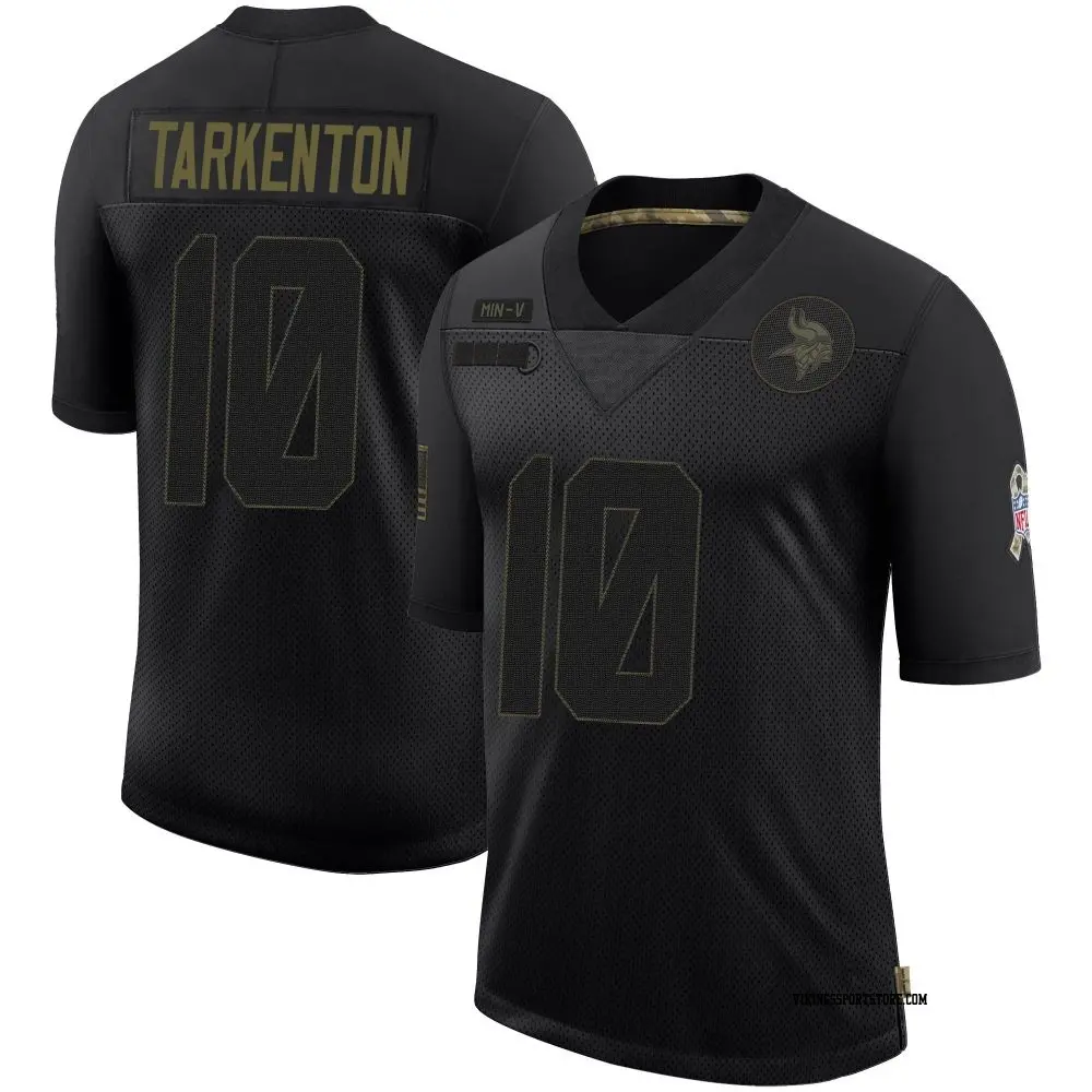 Limited Black Youth Fran Tarkenton Minnesota Vikings 2020 Salute To Service Jersey