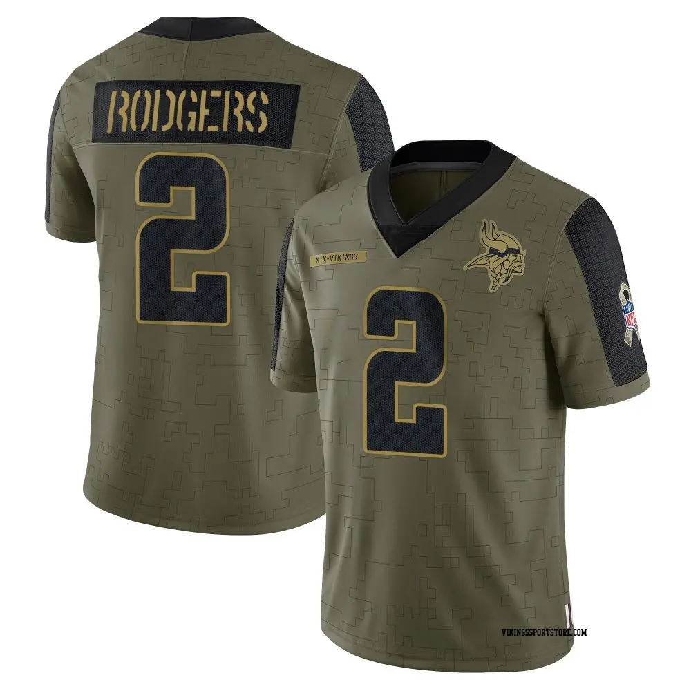 Limited Olive Men's Isaiah Rodgers Minnesota Vikings 2021 Salute To Service Jersey