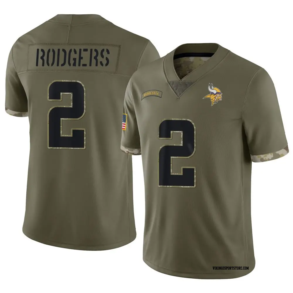 Limited Olive Men's Isaiah Rodgers Minnesota Vikings 2022 Salute To Service Jersey