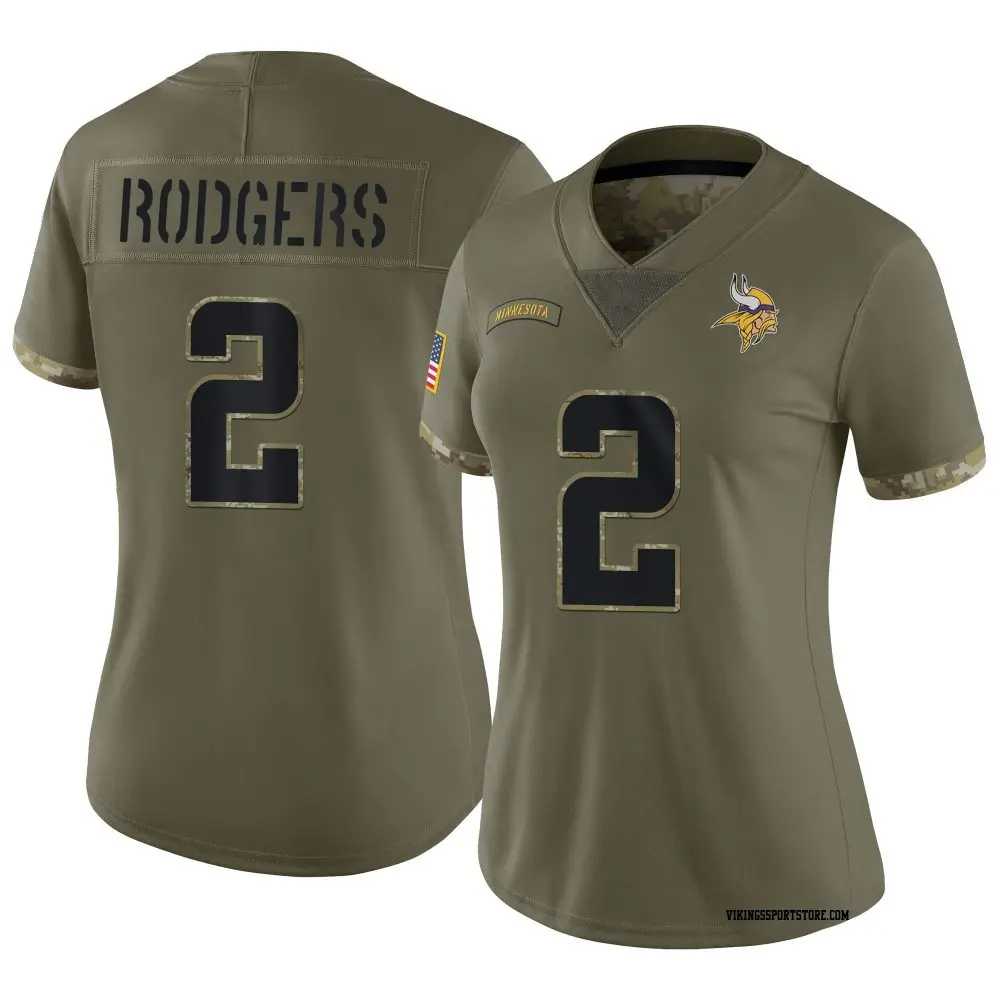 Limited Olive Women's Isaiah Rodgers Minnesota Vikings 2022 Salute To Service Jersey