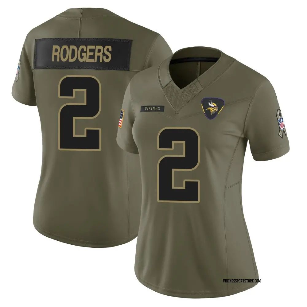 Limited Olive Women's Isaiah Rodgers Minnesota Vikings 2025 Salute to Service Jersey