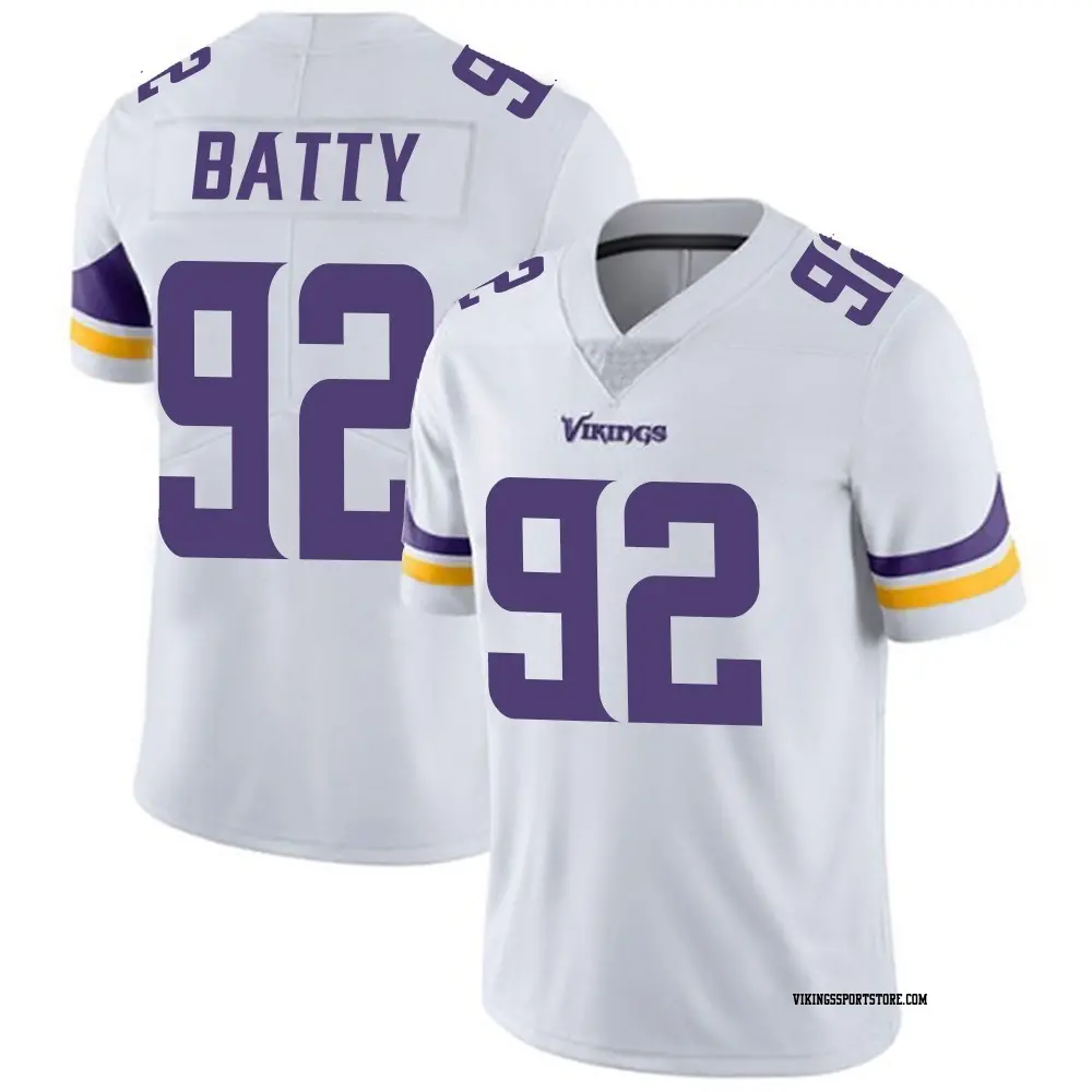 Limited White Men's Tyler Batty Minnesota Vikings Vapor Untouchable Jersey