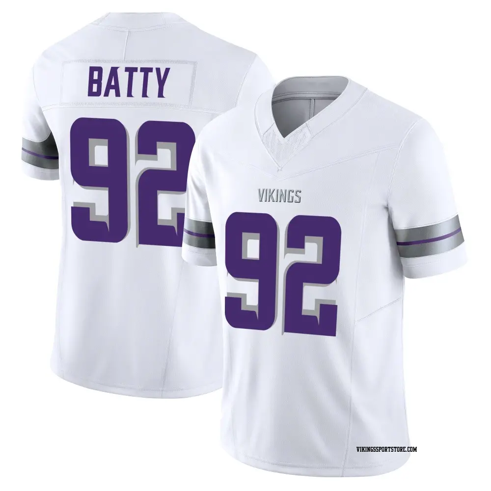 Limited White Youth Tyler Batty Minnesota Vikings Alternate Vapor F.U.S.E. Jersey